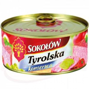 Porc braisé "Konserwa Tyrolska". Avec viande de porc hachée et protéines animales (porc) , 300g