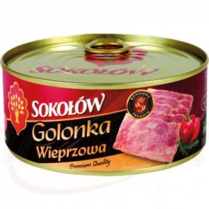 JARRET DE PORC BRAISÉ. Viande de porc grossièrement hachée en aspic. 300g